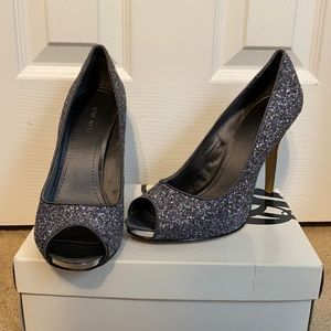 Nine West sparkle peep toe heels